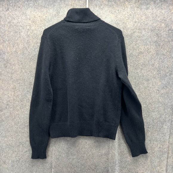 Ralph Lauren Sweater Womens Large Black Turtle Neck Pullover Cashmere Wool - Picture 8 of 10